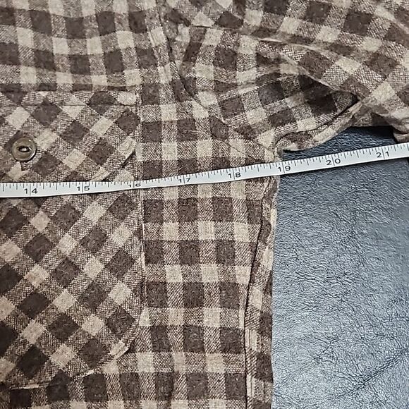 Pendleton Men's Oliver wool brown checkered button up size S flannel casual - Picture 7 of 10
